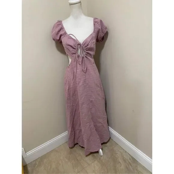 Free People Endless Summer Extra Dose Midi - Lilac Rose Cream Size S - Picture 3 of 8